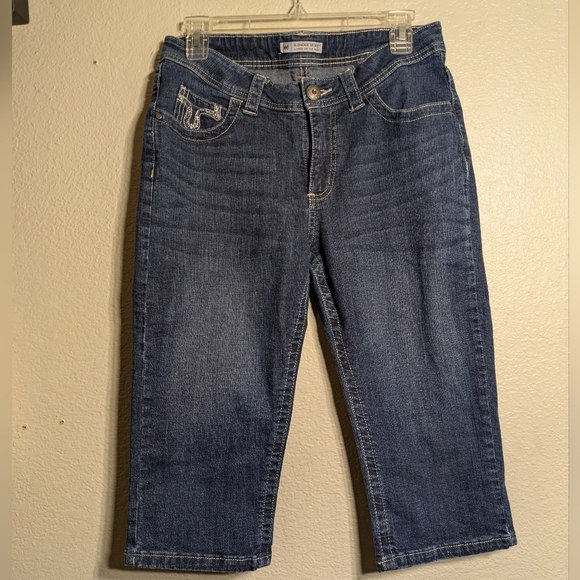 Lee Women's Jeans Blue Ankle Crop Size M10 Slender Secret Lower On The Waist - Picture 1 of 11
